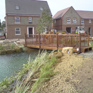 New Housing Development Landscaping with Ornamental Pond Feature